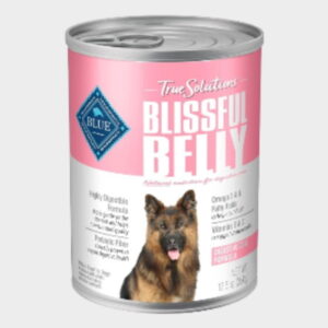Can of blue buffalo blissful belly wet dog food